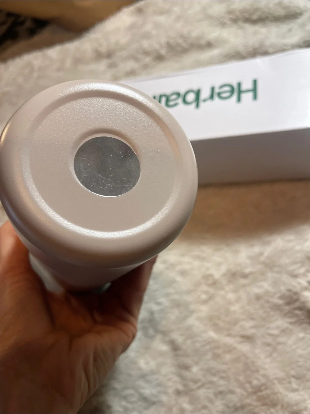 Herbalife stainless water bottle taupe and green NEW